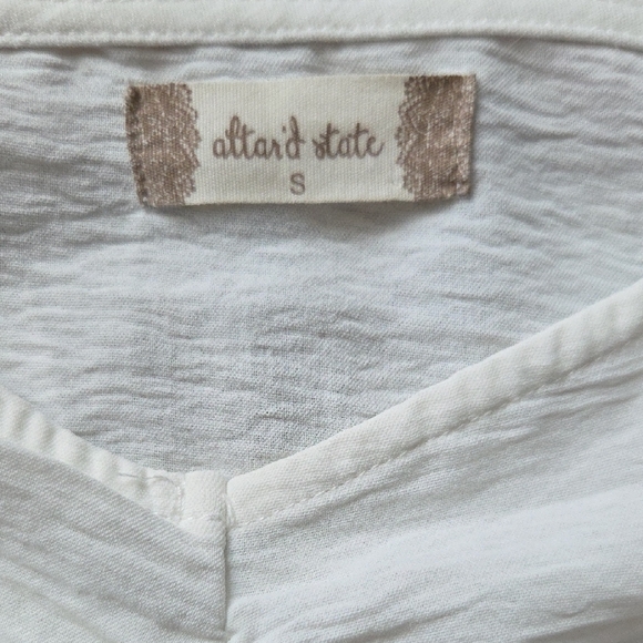 Altar'd State Cream Ruffled Blouse - Picture 2 of 5